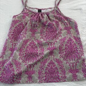 BOUTIQUE Pink Grey Women's Pink Magenta Work Small Casual Purple Tank Top Blouse